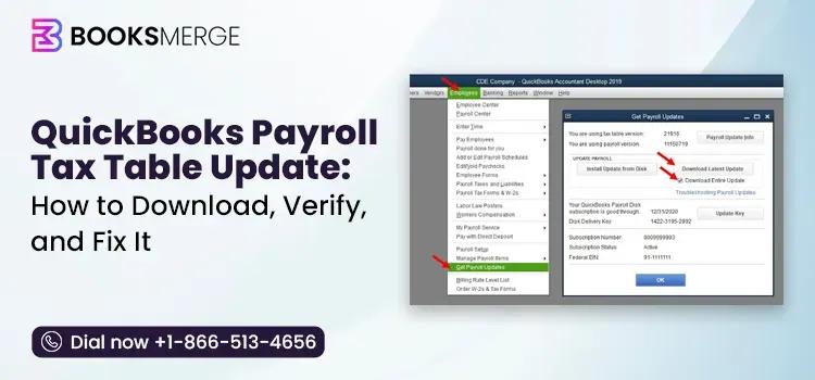 QuickBooks Payroll Tax Table Update